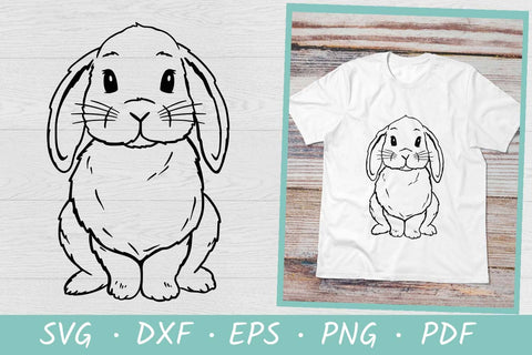 Lop Rabbit Cut File | Easter Bunny SVG | Hand Drawn SVG Irina Ostapenko 