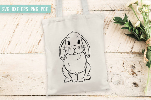 Lop Rabbit Cut File | Easter Bunny SVG | Hand Drawn SVG Irina Ostapenko 