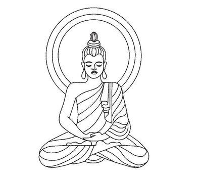 Lord Buddha 6 Embroidery/Applique DESIGNS Canada Embroidery 