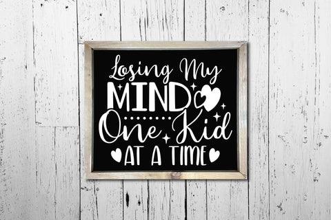 Losing My Mind One Kid At A Time, Mom Life SVG SVG CraftLabSVG 