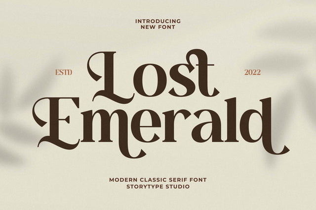 Lost Emerald Typeface Font Storytype Studio 