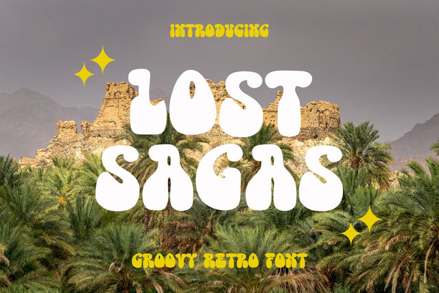Lost Sagas - Groovy Retro Font Font Masyafi Studio 