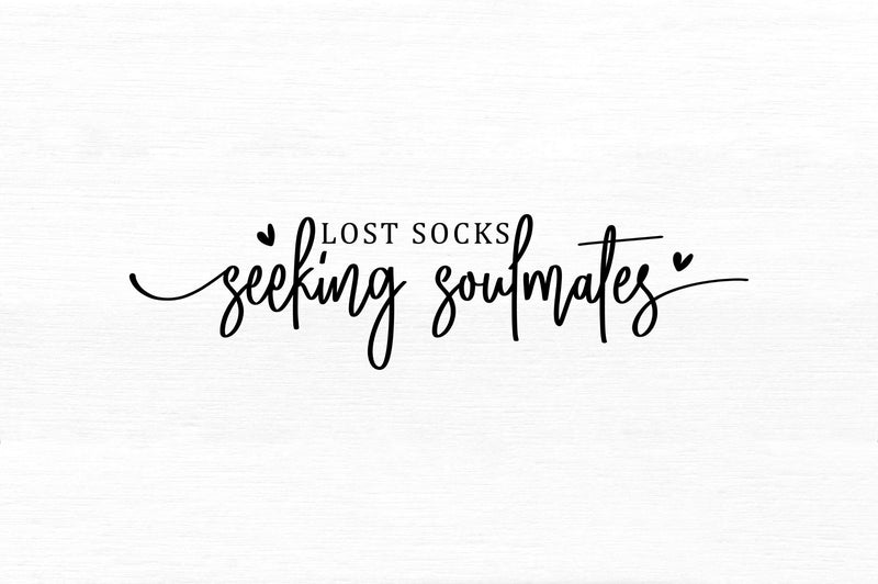 Lost socks seeking soulmates SVG - So Fontsy