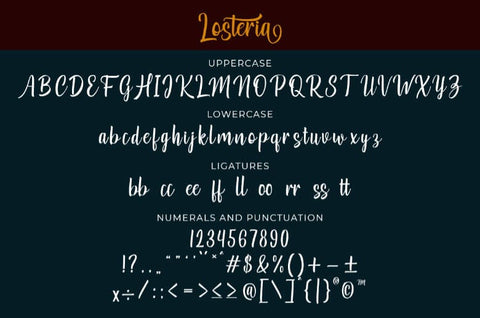 Losteria Font Madatype Studio 