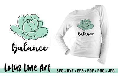 Lotus Balance Line Art SVG SVG Niia Store 