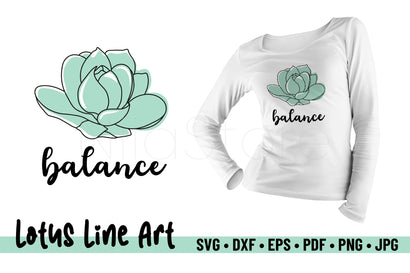 Lotus Balance Line Art SVG SVG Niia Store 
