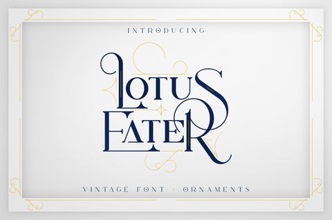 Lotus Eater - Vintage Font + Extras Font VPcreativeshop 