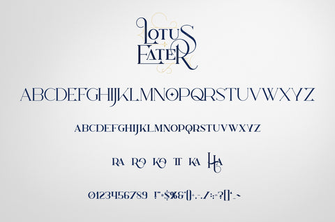 Lotus Eater - Vintage Font + Extras Font VPcreativeshop 