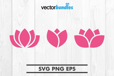 Lotus flower clip art svg SVG vectorbundles 