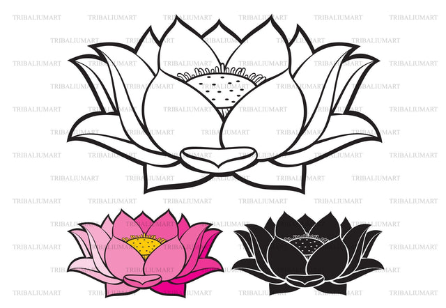 Lotus flower SVG TribaliumArtSF 