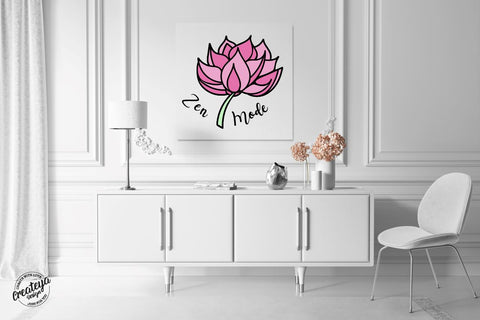 Lotus Flower Template with Yoga Inspirational quotes SVG for Cricut project SVG Createya Design 