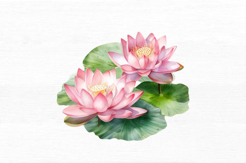 Lotus Flowers Watercolor Sublimation Sublimation Regulrcrative 
