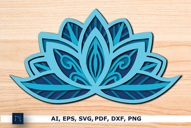LOTUS Multilayer Laser Cut SVG Files SVG MD JOYNAL ABDIN 