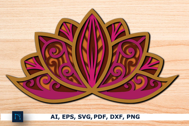 LOTUS Multilayer Laser Cut SVG Files SVG MD JOYNAL ABDIN 