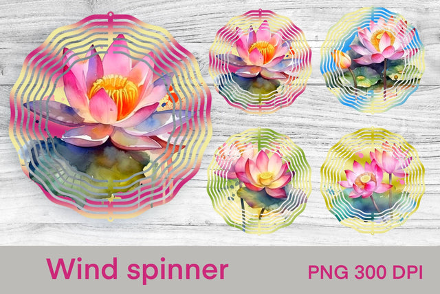 Lotus wind spinner | Flower wind spinner sublimation Sublimation Svetana Studio 