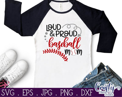 Loud And Proud Baseball Mom Svg SVG Crafty Mama Studios 