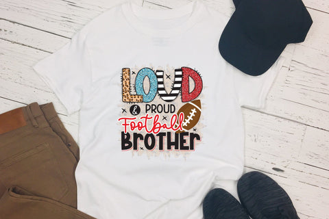 Loud & Proud Football Brother PNG Sublimation Sublimation CraftLabSVG 
