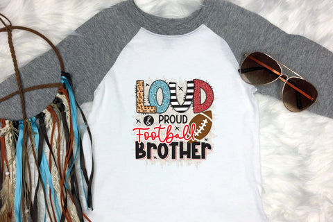 Loud & Proud Football Brother PNG Sublimation Sublimation CraftLabSVG 