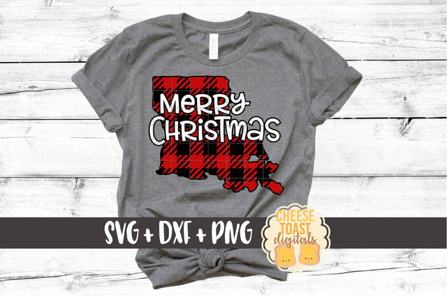 Louisiana - Buffalo Plaid State - SVG PNG DXF Cut Files SVG Cheese Toast Digitals 