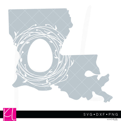 Louisiana Easter Monogram SVG Kelly Lollar Designs 