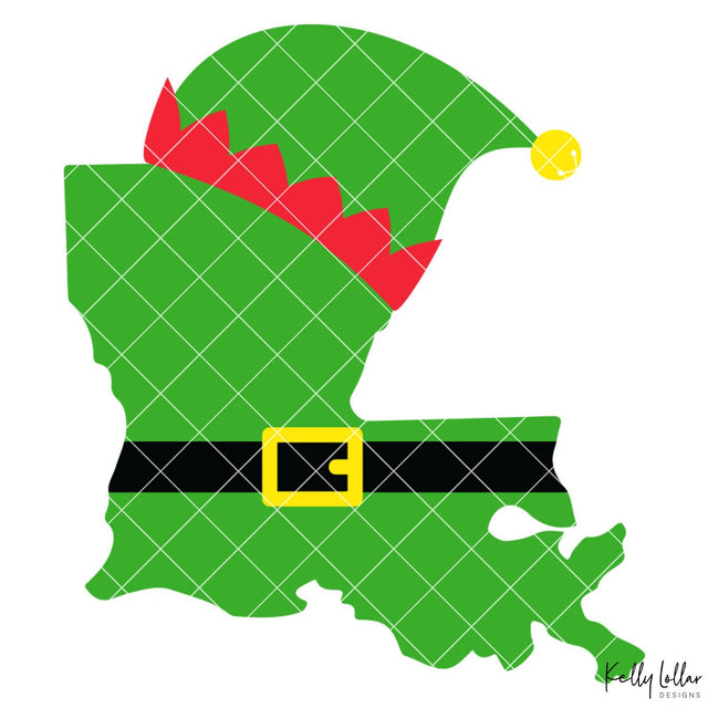Louisiana Elf State SVG Kelly Lollar Designs 