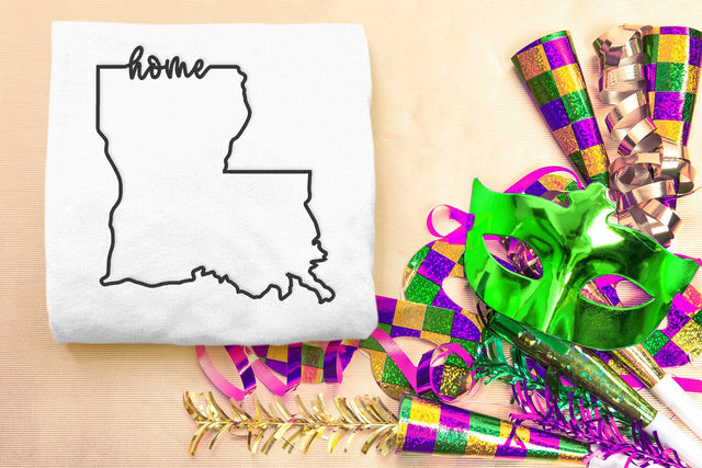 Louisiana Home State Outline Embroidery Embroidery/Applique DESIGNS Designed by Geeks 
