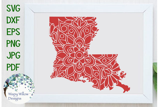 Louisiana Mandala SVG Wispy Willow Designs 