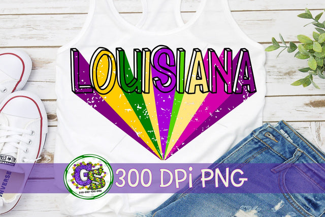Louisiana Mardi Gras PNG for Sublimation Sublimation Greedy Stitches 