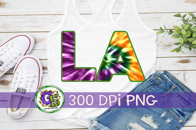 Louisiana Mardi Gras Tie Dye PNG Sublimation Greedy Stitches 