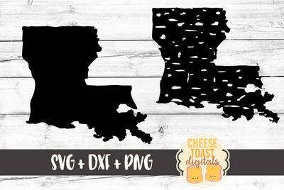 Louisiana - Solid & Grunge SVG Cheese Toast Digitals 
