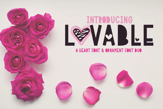 Lovable & Bonus Duo Font CraftyLittleNodes