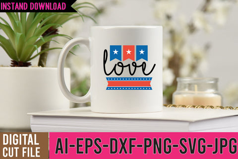 Love 4th of july SVG Design SVG BlackCatsMedia 