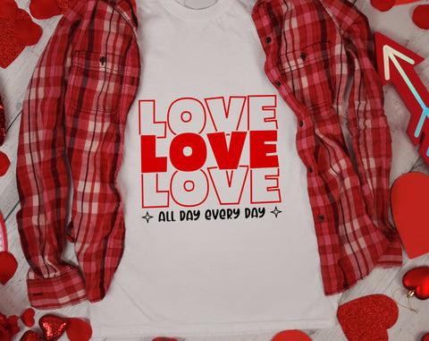 Love All Day Every Day SVG, Valentine's Day SVG SVG HappyDesignStudio 