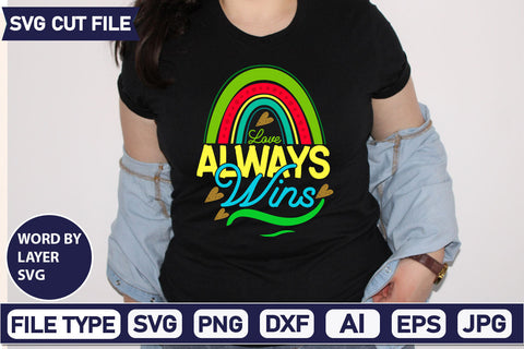 Love Always Wins SVG Cut File SVG DesignPlante 503 