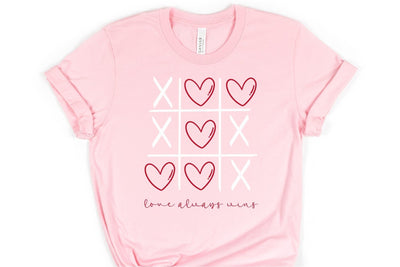 Love Always Wins SVG-Valentine's SVG-Tic Tac Toe SVG SVG Ikonart Design Shop 