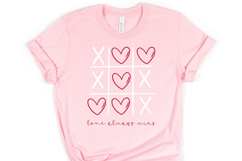 Love Always Wins SVG-Valentine's SVG-Tic Tac Toe SVG - So Fontsy