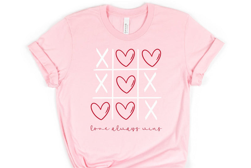 Love Always Wins SVG-Valentine's SVG-Tic Tac Toe SVG - So Fontsy