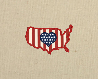 Love America Applique Embroidery Embroidery/Applique Designed by Geeks 