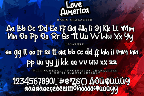 Love America! Font Stefani Letter 