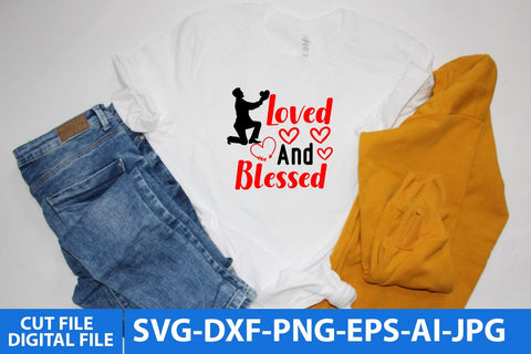 Love And Blessed SVG Cut File SVG BlackCatsMedia 