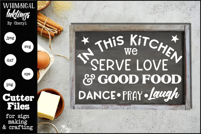 Love and Good Food-Kitchen SVG SVG Whimsical Inklings 