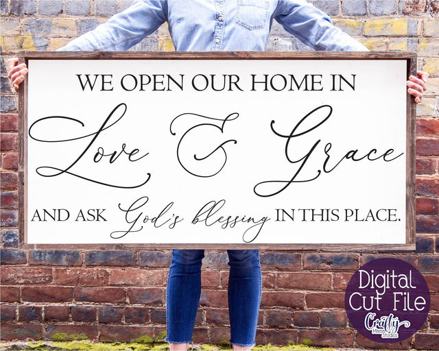 Love And Grace, Farmhouse Svg, Home Sign Svg, Christian Svg SVG Crafty Mama Studios 