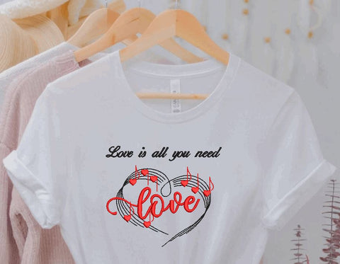 Love and Heart, Valentine Machine Embroidery Design Embroidery/Applique DESIGNS Canada Embroidery 