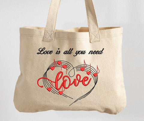 Love and Heart, Valentine Machine Embroidery Design Embroidery/Applique DESIGNS Canada Embroidery 