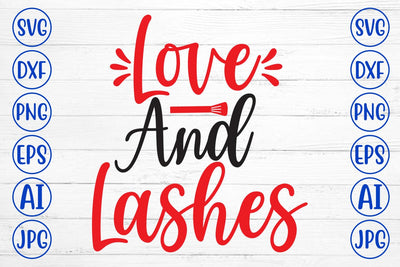 Love And Lashes SVG Cut File SVG Syaman 