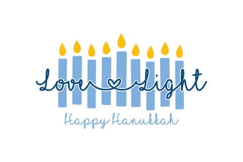 Love And Light Hanukkah SVG SVG Caffeinated SVGs 