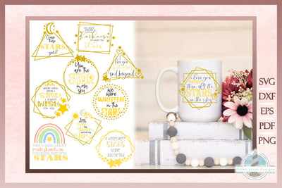 Love And Stars Quote Bundle SVG SVG Harbor Grace Designs 