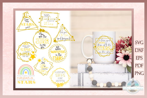 Love And Stars Quote Bundle SVG SVG Harbor Grace Designs 