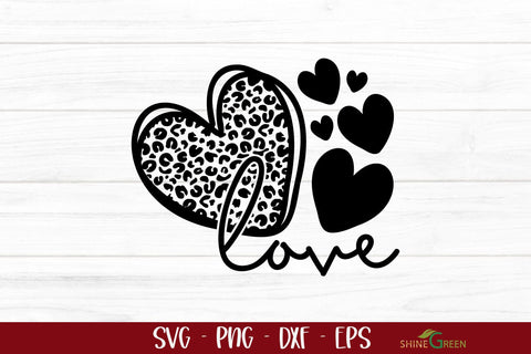 Love Animal Print Heart | Valentine's Day SVG SVG Shine Green Art 
