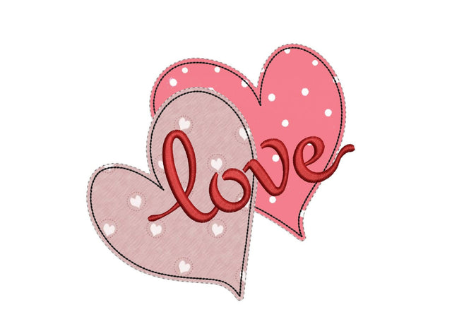Love Applique Embroidery Design, Valentine's Day Embroidery File, 4 sizes, Instant Download Embroidery/Applique DESIGNS Nino Nadaraia 